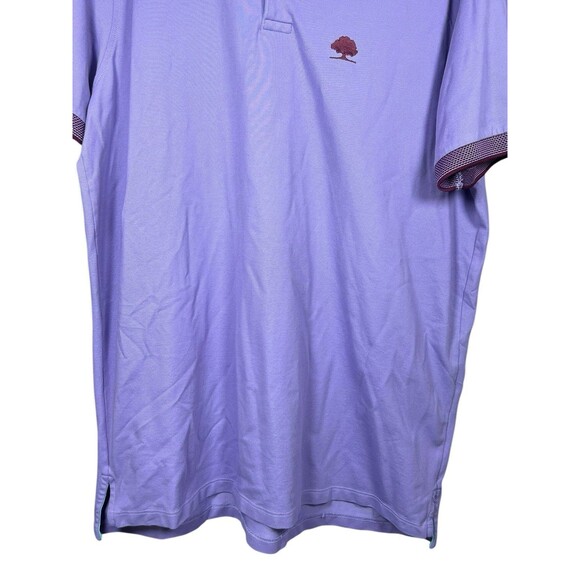 Greyson Golf Polo Mens Sz Lg Solid Purple Pima Modal Spandex Embroidered Tree - Picture 3 of 10